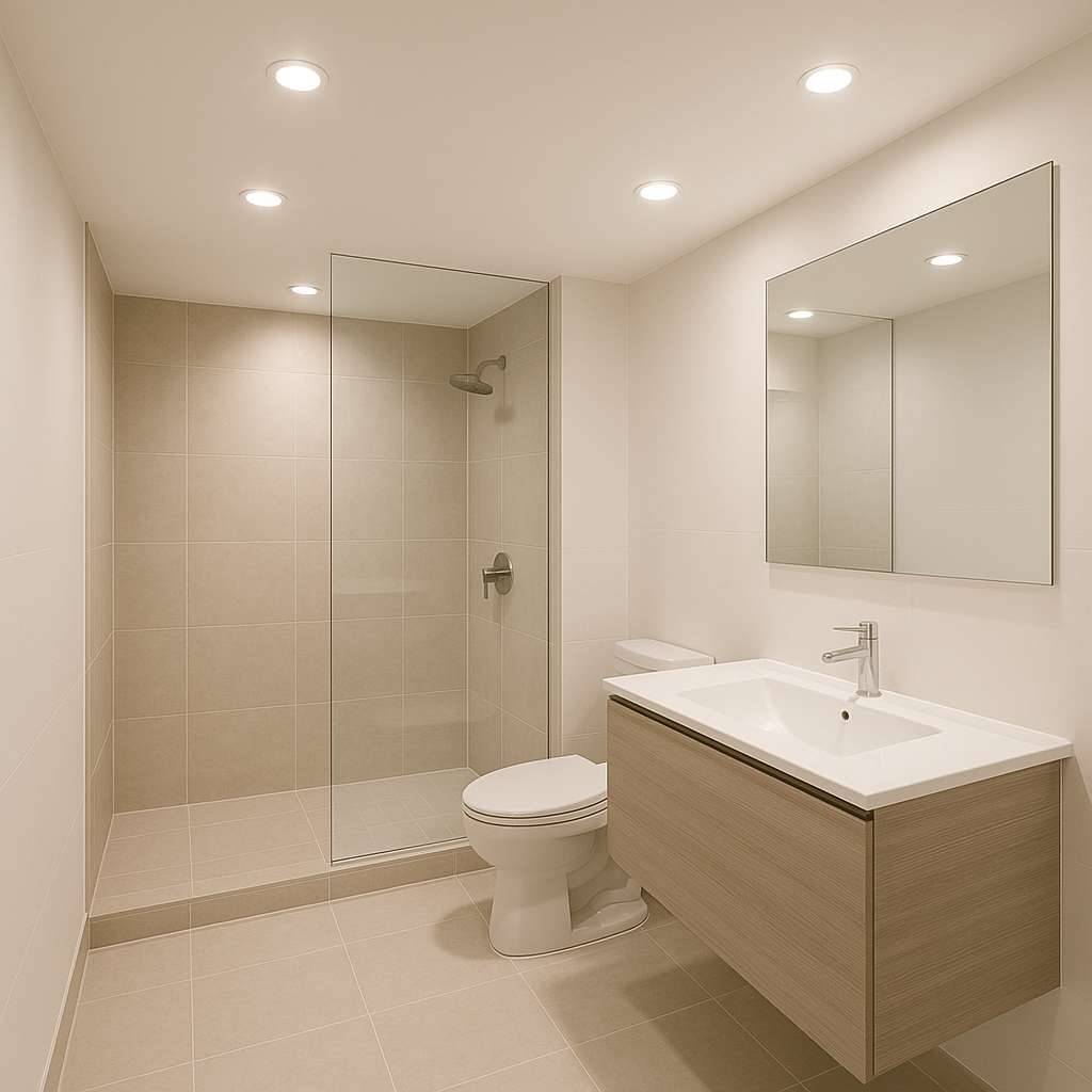 Como distribuir focos en el techo baño