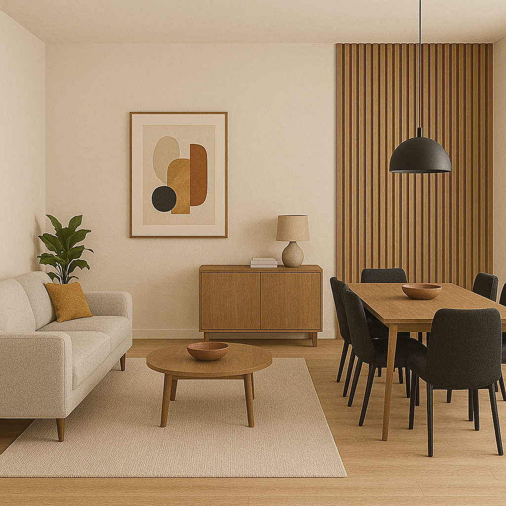 Cómo distribuir un salón comedor rectangular